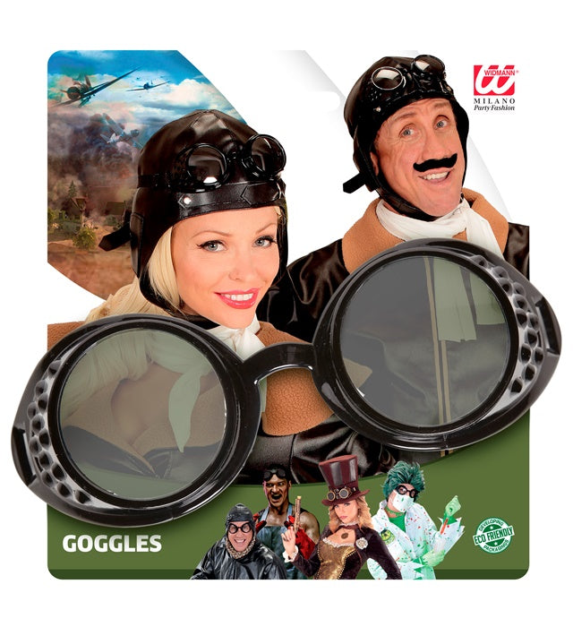 Klare Schutzbrille im Laborstil als Fasnacht Accessoire