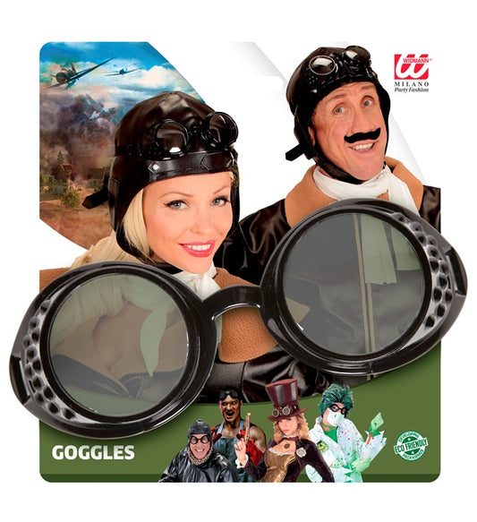 Klare Schutzbrille im Laborstil als Fasnacht Accessoire
