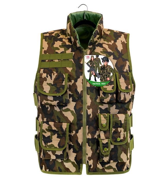 Kinder Camouflage Taktische Einsatzweste für Fasnacht und Rollenspiele