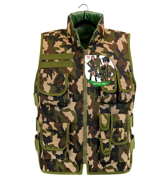 Kinder Camouflage Taktische Einsatzweste für Fasnacht und Rollenspiele