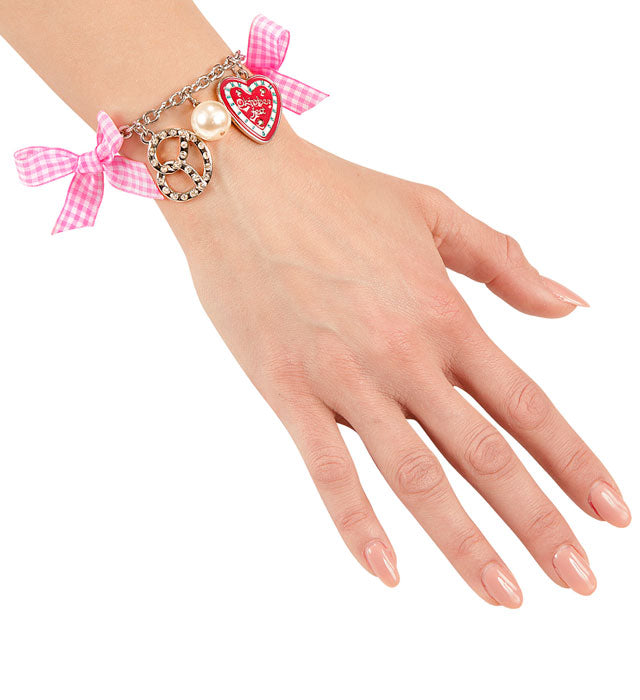 Elastisches Armband in den bayerischen Farben Weiß und Blau für Fasnacht und Karneval