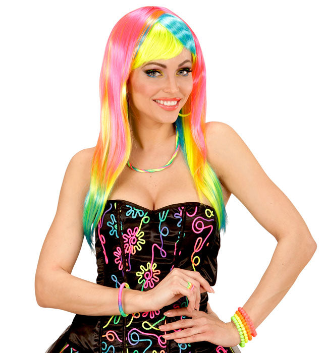 Set von 4 neonfarbenen Armbändern für Kinderkostüme