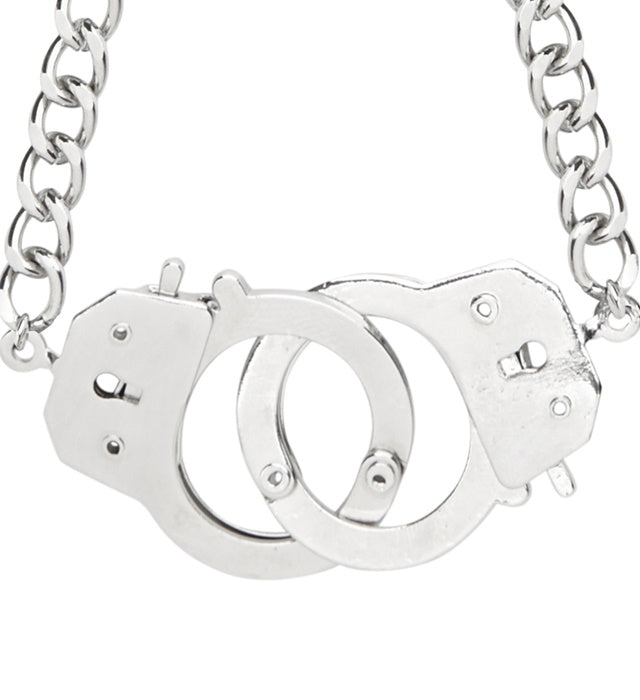 Robuste Handschellenkette aus Metall als Fasnachtsaccessoire