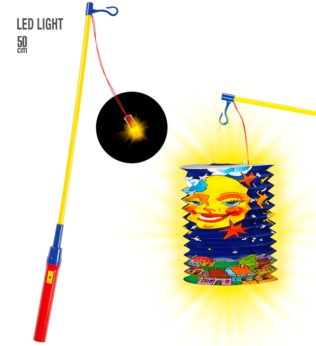 "LATERNENHALTER MIT LED-LICHT" 50 cm Diverse Farben