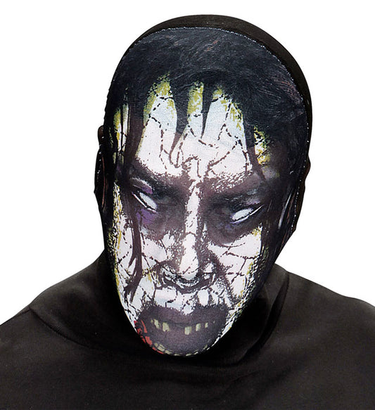 Zombie Stoffmaske mit realistischem Grusel-Design für Fasnacht und Halloween