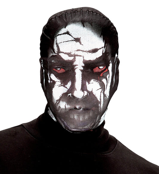 Teuflischer Tod Stoffmaske mit gruseligem Totenkopf-Design für Halloween