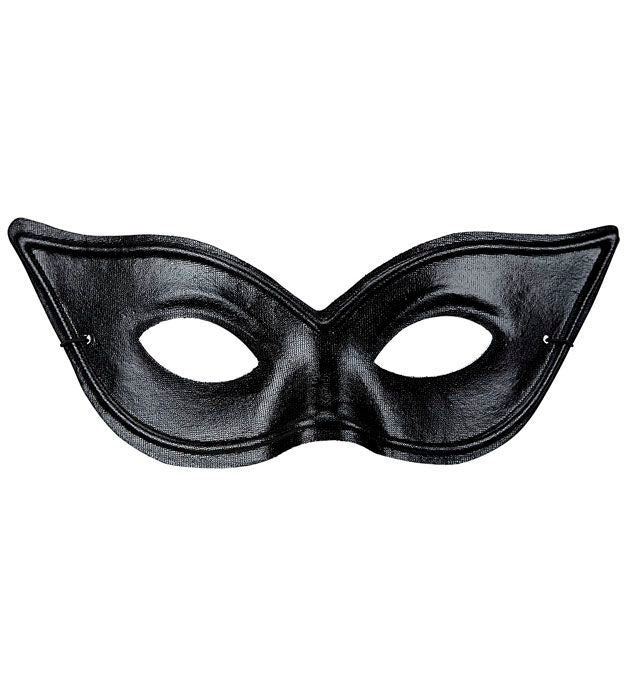 Schwarze Katzaugenmaske für Fasnacht und Mottopartys