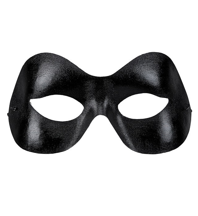 Schwarze Unisex Augenmaske Fidelio auf weißem Hintergrund