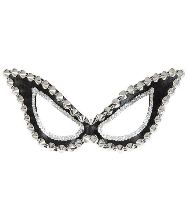 Schwarze Katzaugenmaske unisex für Fasnacht und Kostüme