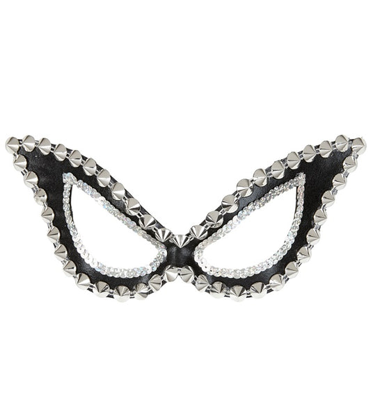 Schwarze Katzaugenmaske unisex für Fasnacht und Kostüme