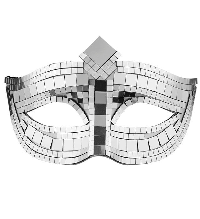 Katzenaugenmaske Unisex mit Discokugel-Design für Fasnacht