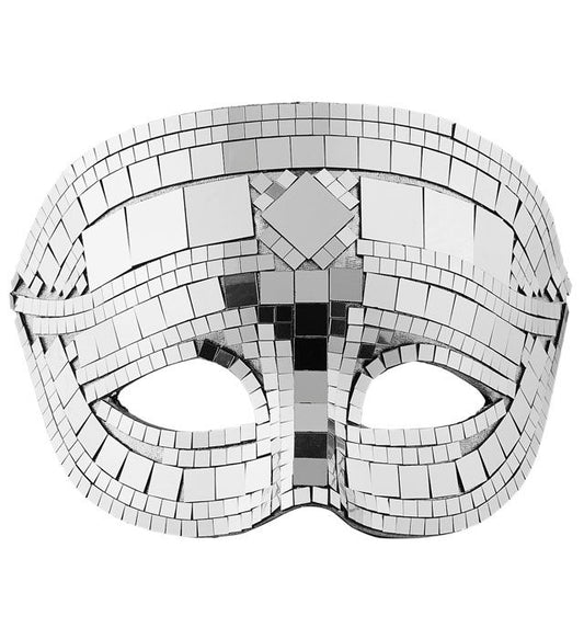 Augenmaske mit Discokugel-Design für Fasnacht und Mottoparty