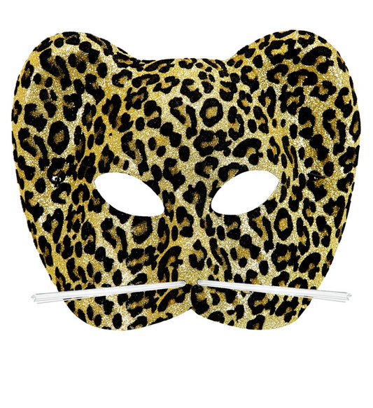 Leopardenmaske mit realistischer Tieroptik für Fasnacht und Mottoparty