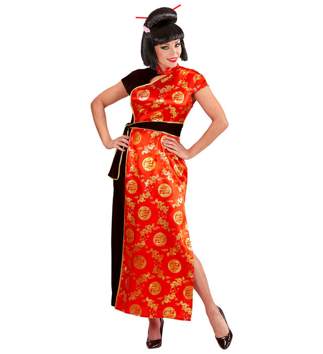 Elegantes Chinesin Kostümkleid in traditionellem Design für Fasnacht
