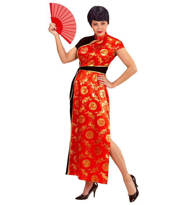 Elegantes Chinesin Kostümkleid in traditionellem Design für Fasnacht