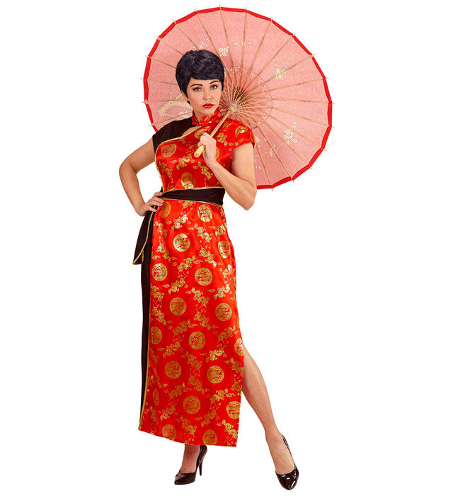 Elegantes Chinesin Kostümkleid in traditionellem Design für Fasnacht