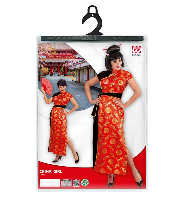 Elegantes Chinesin Kostümkleid in traditionellem Design für Fasnacht