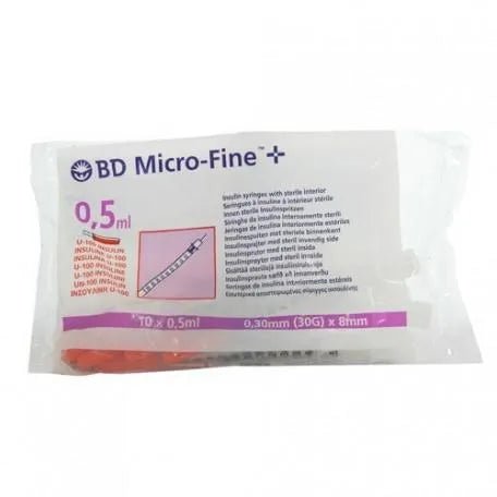 B.D B.D Insulinspritze 0,5 ml 8 mm 30 G 10 Stück Becton Dickinson Kosmetik