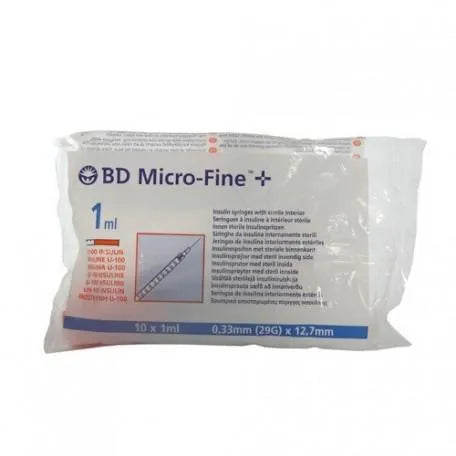 B.D B.D Ultra Fine Insulinspritzen U100 1 ml 30 G x 13 mm 10 Stück Kosmetik