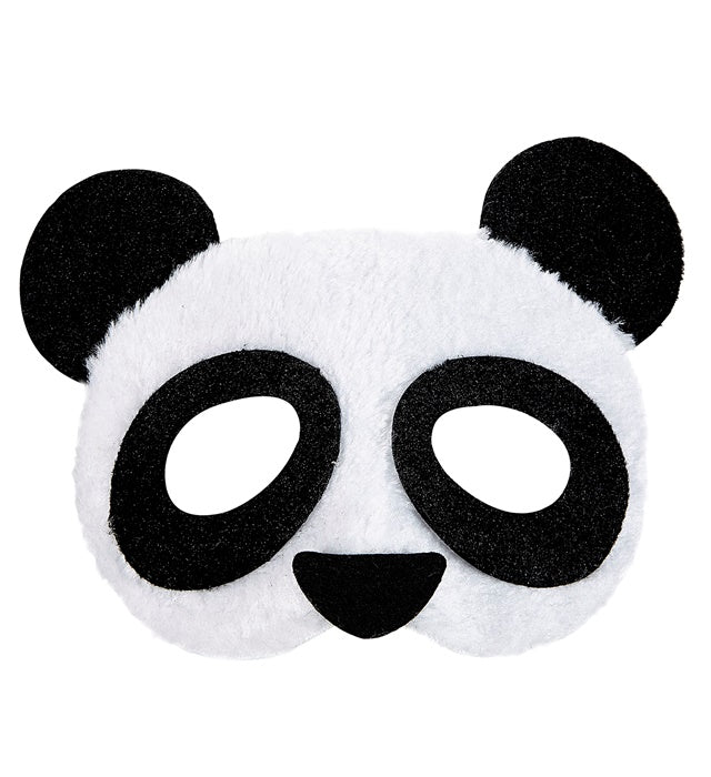 Plüschpanda Augenmaske schwarz-weiß mit weichem Material