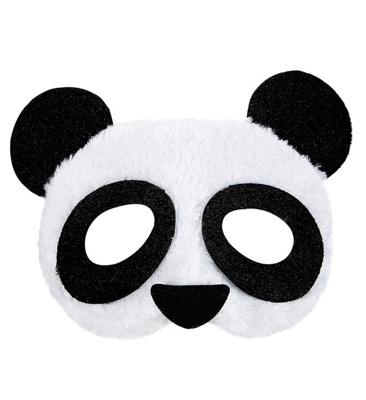 Plüschpanda Augenmaske schwarz-weiß mit weichem Material