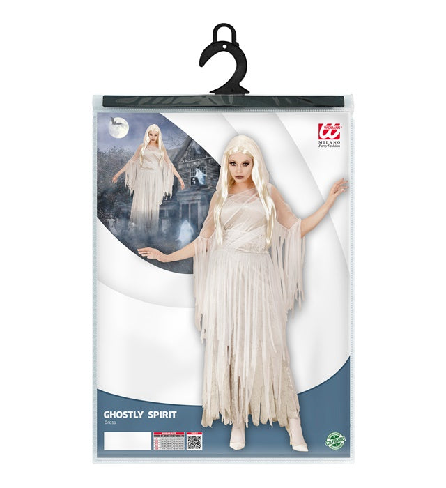 Ghostly Spirit Kleid in dunklem, fließendem Design für Fasnacht und Halloween