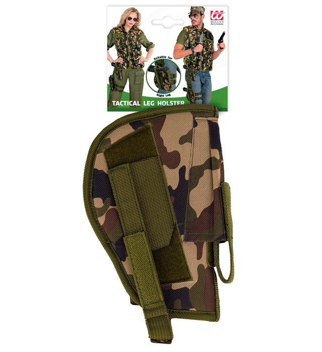 Taktisches Camouflage Holster für das rechte Bein mit verstellbarem Gurt