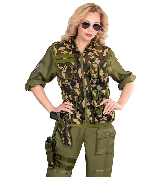 Taktisches Camouflage Holster für das rechte Bein mit verstellbarem Gurt