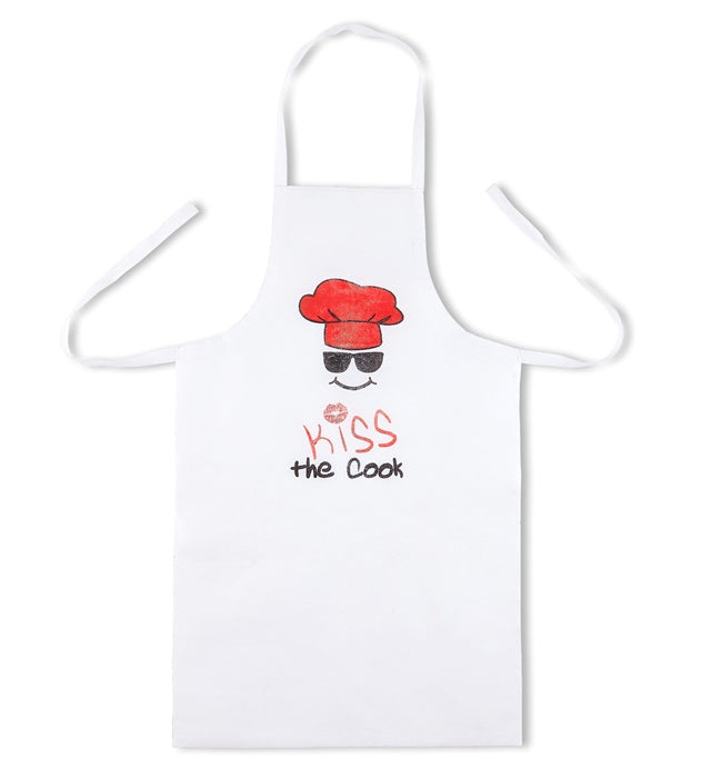 Robuste Kochschürze aus strapazierfähigem Material in neutralem Design
