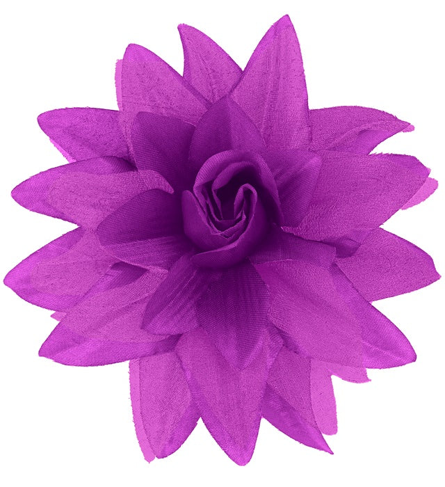 Haarspange mit violetter Blume als festliches Haaraccessoire