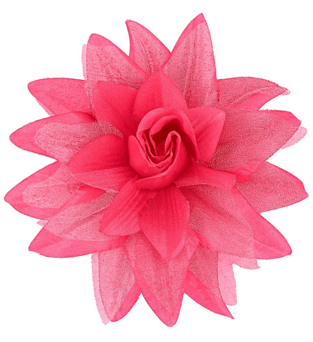 Haarspange mit pinker Blume als festliches Haaraccessoire