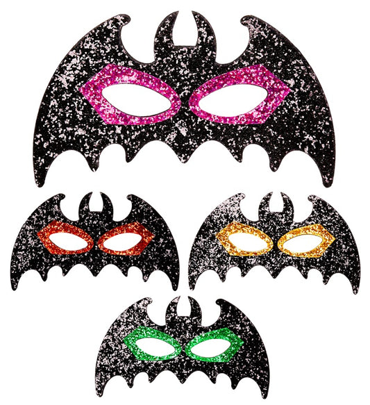 Fledermaus Augenmaske in vier verschiedenen Farben für Fasnacht und Karneval