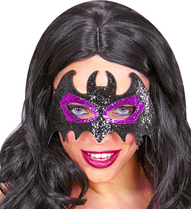 Fledermaus Augenmaske in vier verschiedenen Farben für Fasnacht und Karneval