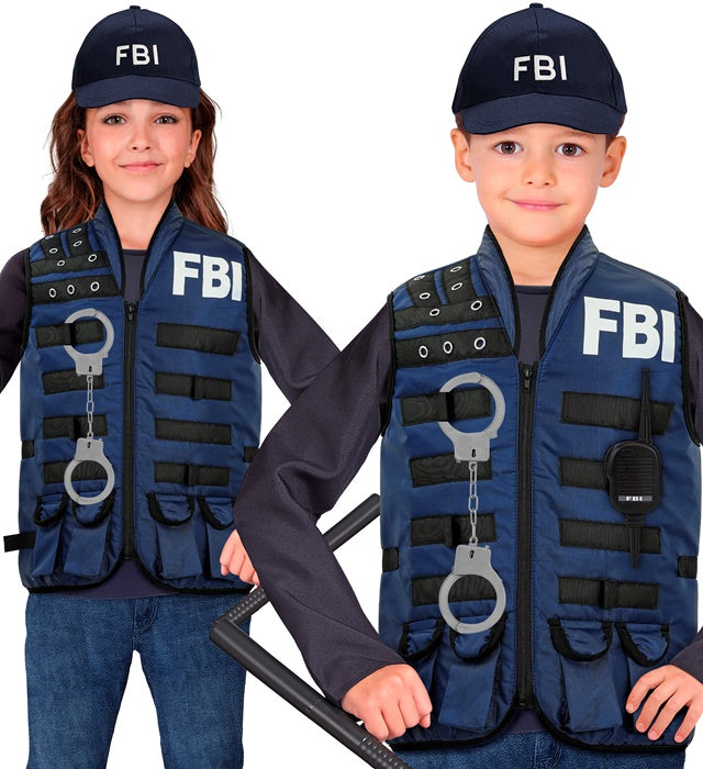Kinder taktische Einsatzweste mit Handschellen, Schlagstock und Funkgerät
