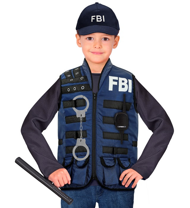 Kinder taktische Einsatzweste mit Handschellen, Schlagstock und Funkgerät