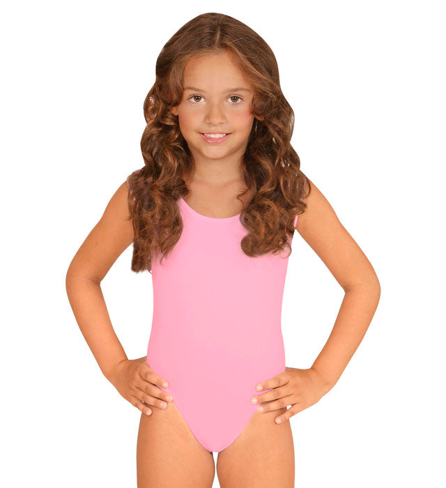 Ärmelloser rosa Kinderbody als Kostümgrundlage für Fasnacht und Karneval