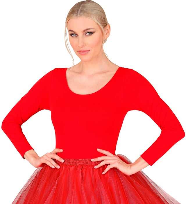 Roter Tier-Body mit Knöpfen, ideal für Fasnacht und Karneval