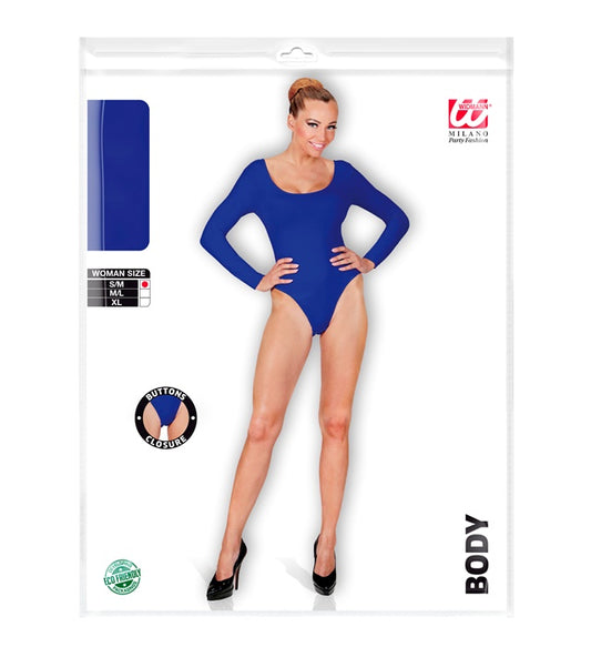 Blauer Tier-Body mit Knopfleiste als Kostümzubehör für Fasnacht