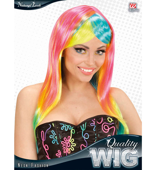 "PERÜCKE NEON FASHION" in Box Regenbogen
