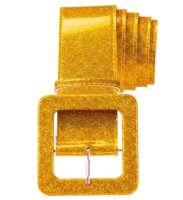 Goldener Gürtel 120 cm Länge glänzend als Fasnacht-Accessoire