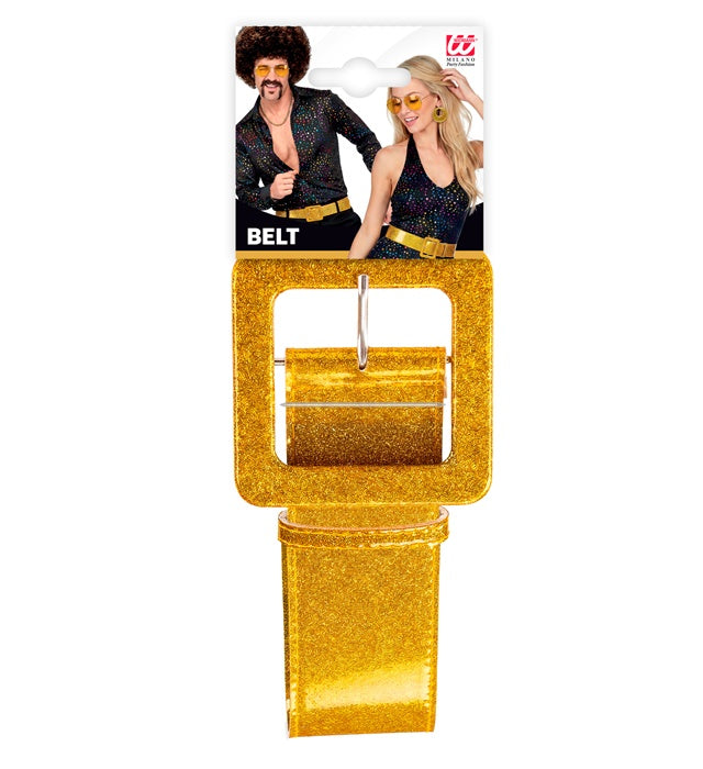 Goldener Gürtel 120 cm Länge glänzend als Fasnacht-Accessoire