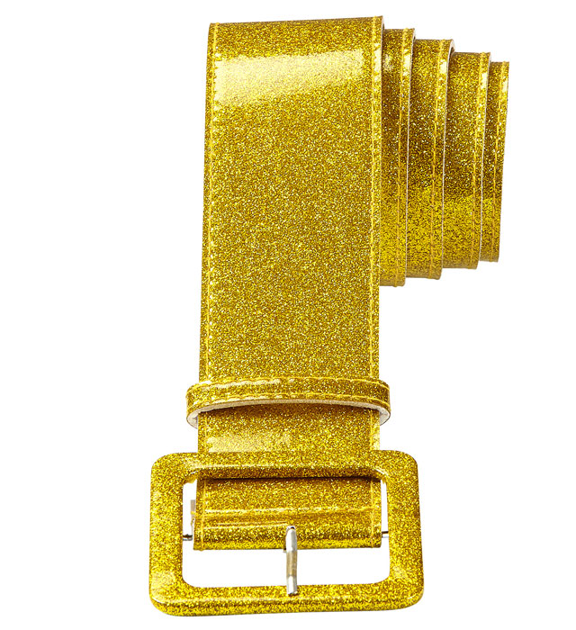 Goldener Gürtel 120 cm Länge glänzend als Fasnacht-Accessoire