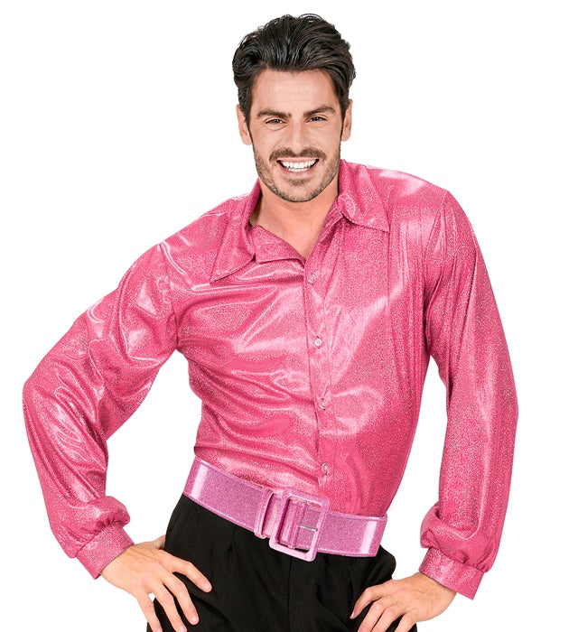Rosa Gürtel 120 cm auf weissem Hintergrund, Accessoire für Fasnacht und Mottoparty