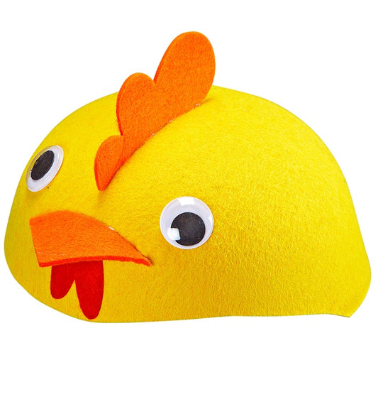 Filz-Kappe in Form eines Huhns als Fasnachts-Accessoire