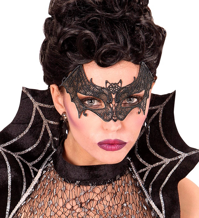 Schwarze Fledermaus-Augenmaske aus Spitze elegant gestaltet