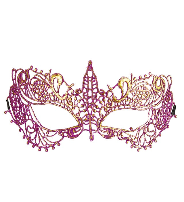 Violette Augenmaske aus feiner Spitze für Fasnacht