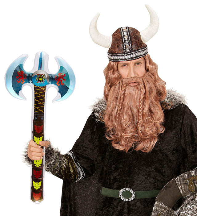 Aufblasbare Doppel-Axt 70 cm für Fasnacht und Karneval