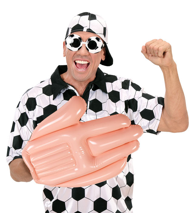 Aufblasbare Hand in leuchtender Farbe, 50 cm groß, Fan-Accessoire für Fasnacht und Sport