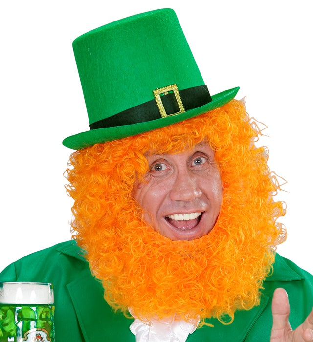 St. Patrick's Zylinderhut aus grünem Filz 14 cm auf weißem Hintergrund