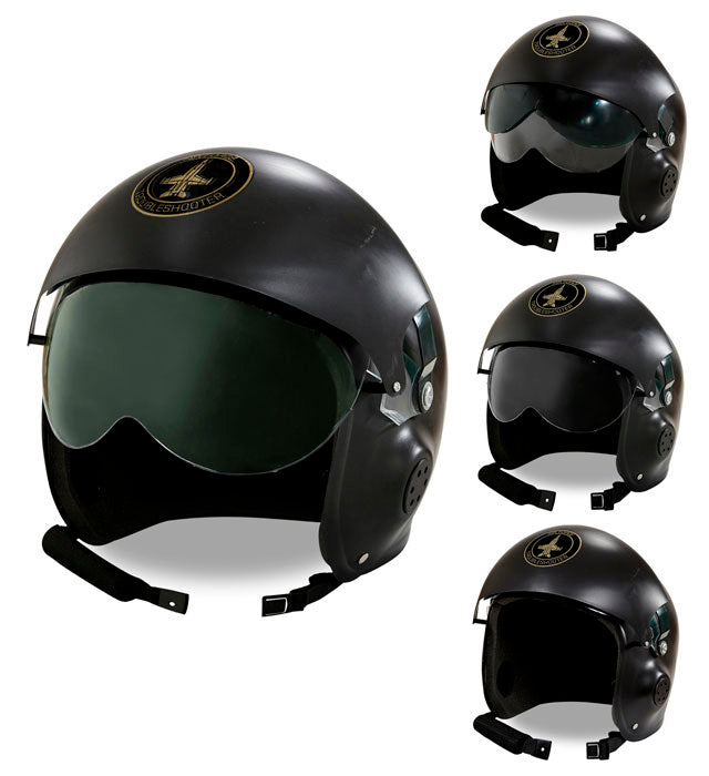 Realistischer Jetpilotenhelm für Fasnacht und Karneval